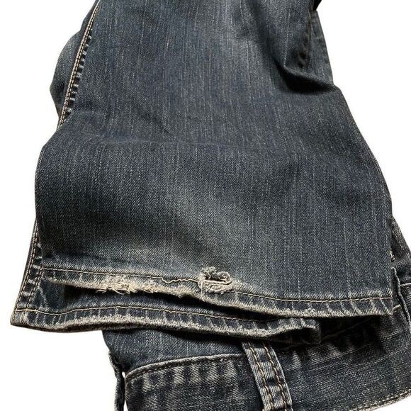 Silver ZAC Jeans Mens 34 Blue Relaxed Fit Straight Leg Whiskered Med Wash - Picture 5 of 9